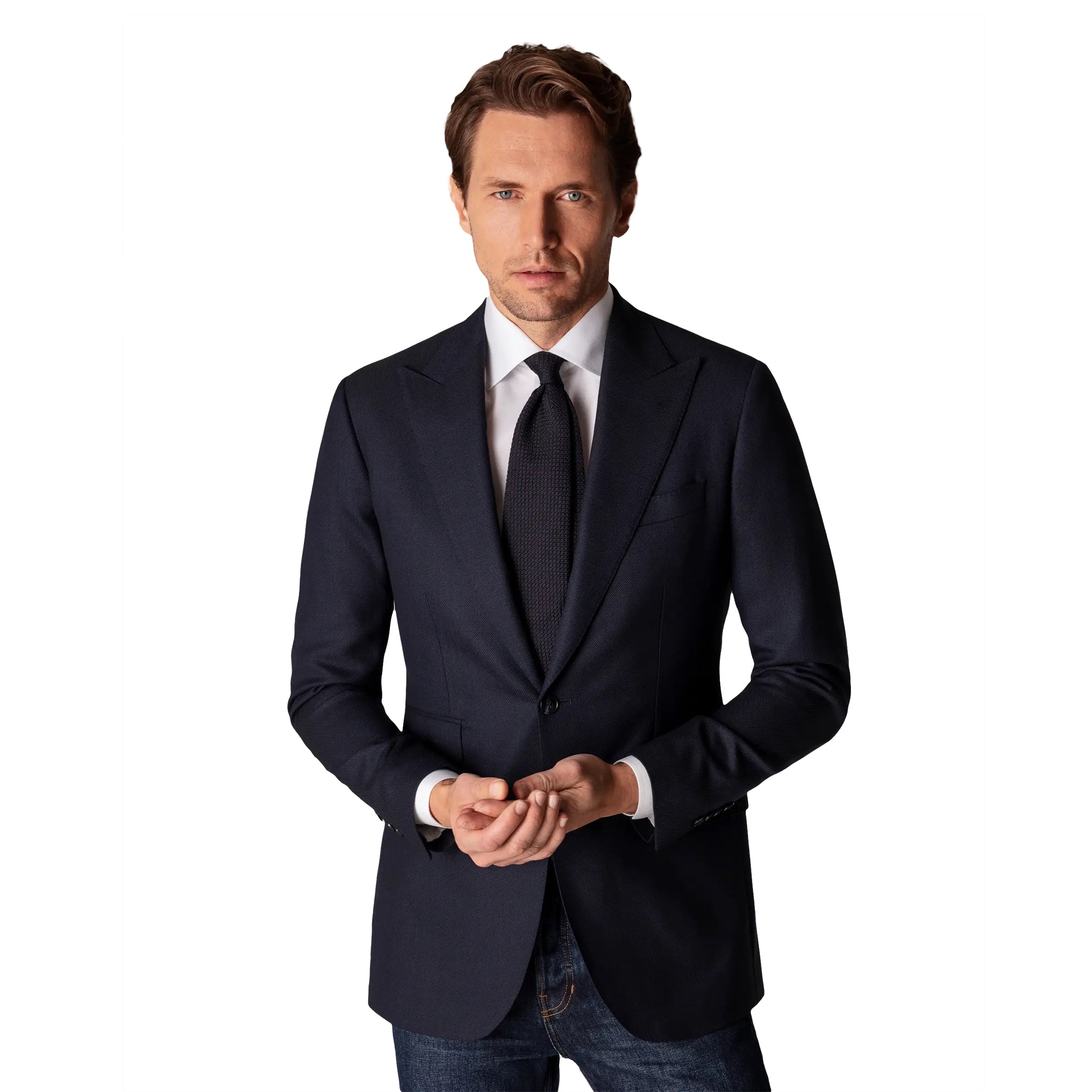 White Signature Twill Slim Fit Dress Shirt - ETON - Boutique Jacques International