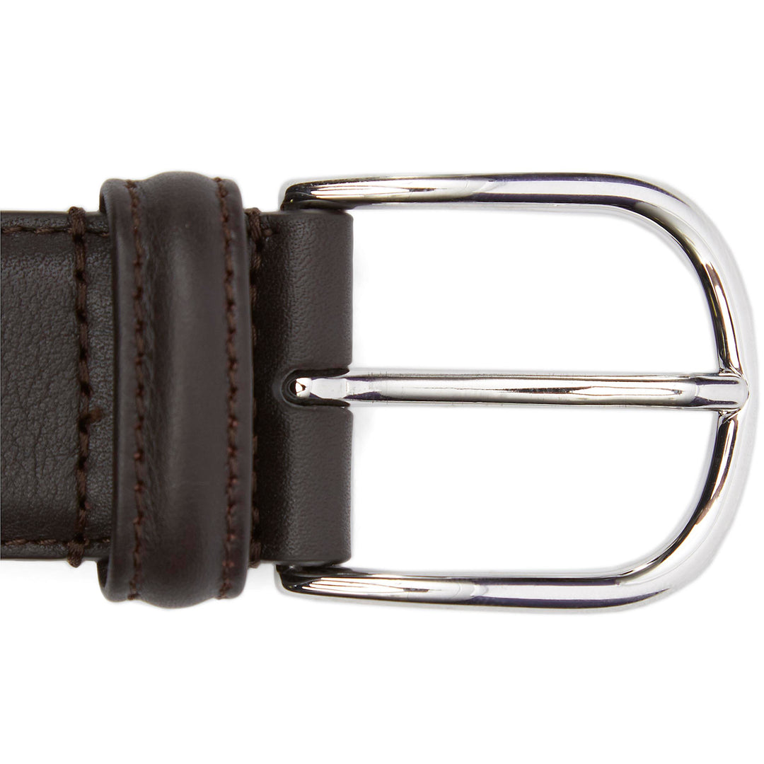 Smooth Brown Nappa Calf Leather Belt - Anderson's