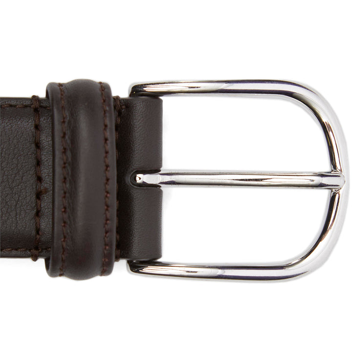 Smooth Brown Nappa Calf Leather Belt - Anderson's