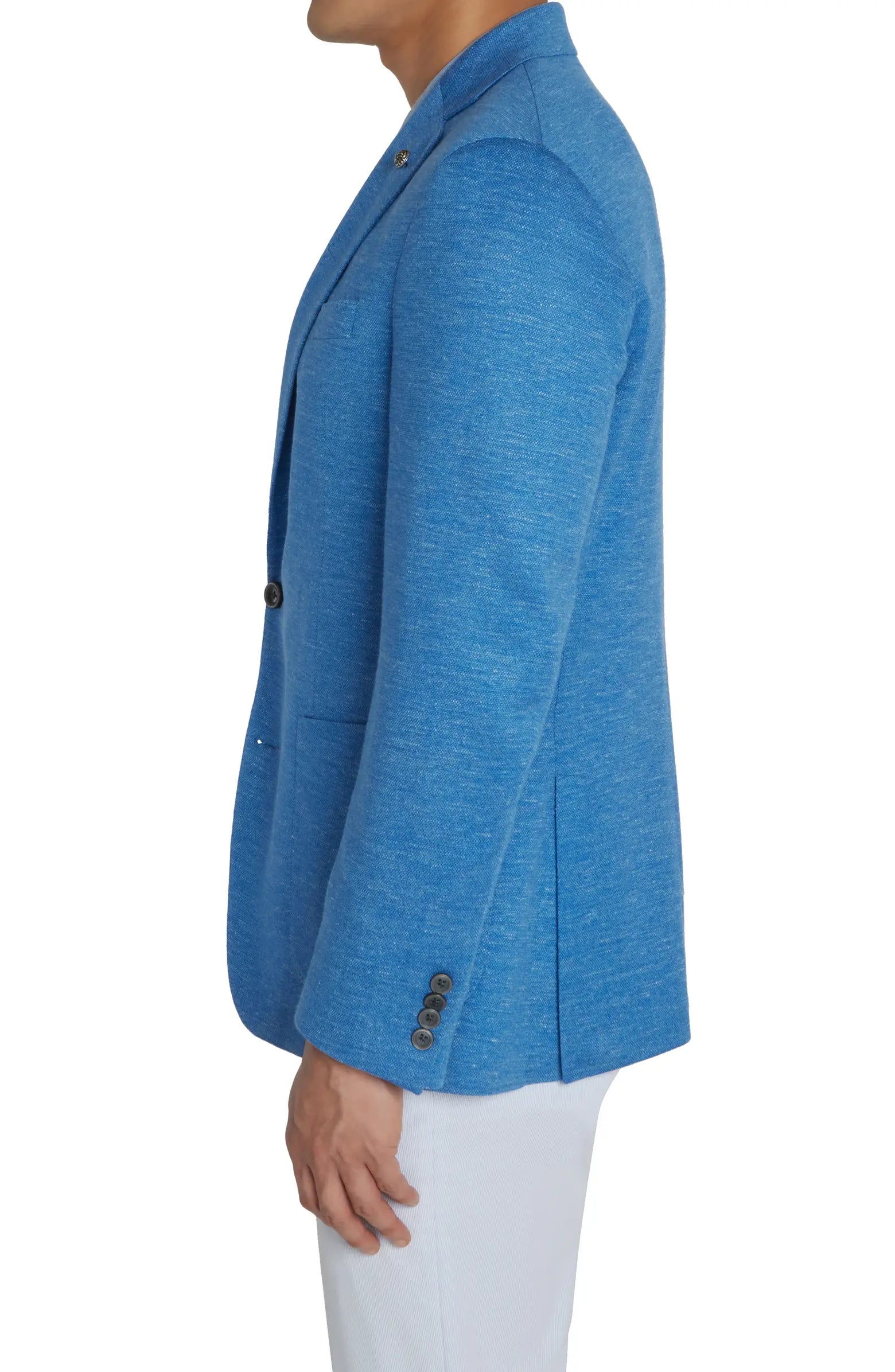 Light Blue Hartford Contemporary Fit Loro Piana Jersely Knit Sport Jacket - Jack Victor - Boutique Jacques International