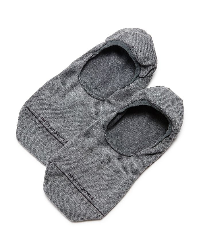 Flannel Gray Invisible Touch Pima Cotton No-Show Socks - Marcoliani - Boutique Jacques International