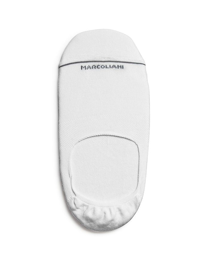 White Invisible Touch Pima Cotton No-Show Socks - Marcoliani - Boutique Jacques International