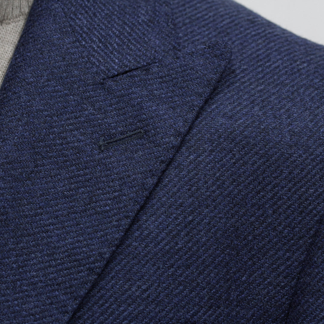 Navy Blue Marco Contemporary Fit Unconstructed Sport Jacket - Jack Victor Loro Piana - Boutique Jacques International