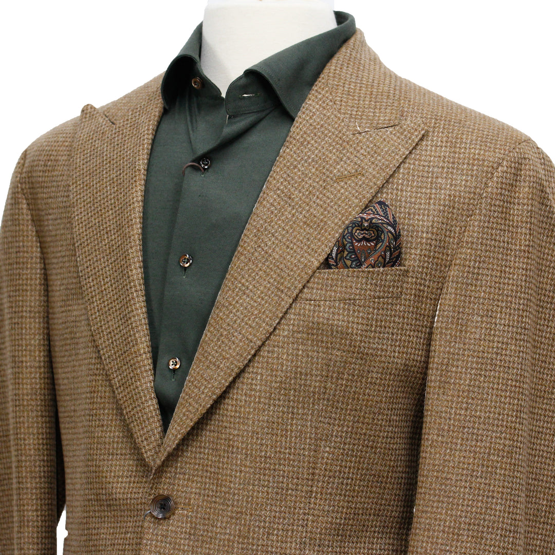 Toffee Knit Melange Marco Contemporary Fit Unconstructed Sport Jacket - Boutique Jacques International