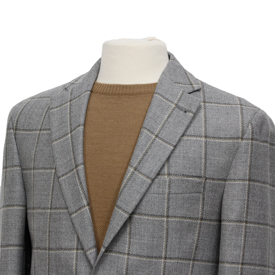 Gray Check Unconstructed Midland Contemporary Fit Sport Jacket - Jack Victor - Boutique Jacques International