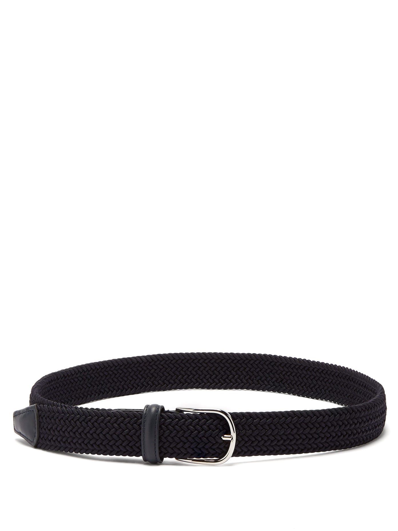 Navy Solid Woven Elastic Belt - Anderson's - Boutique Jacques International