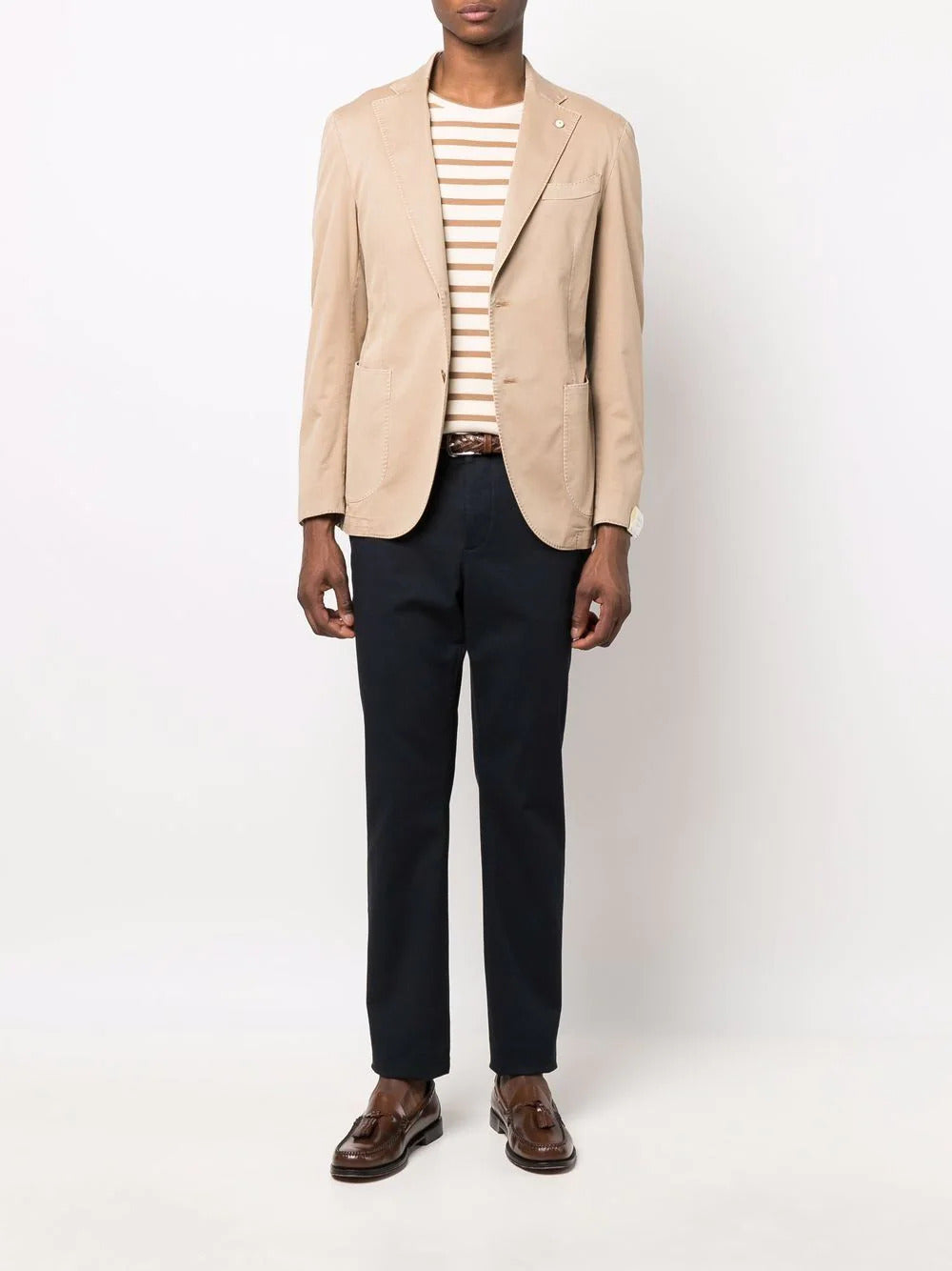 Tan Linen Blend L.B.M 1911 Sport Coat - Boutique Jacques International