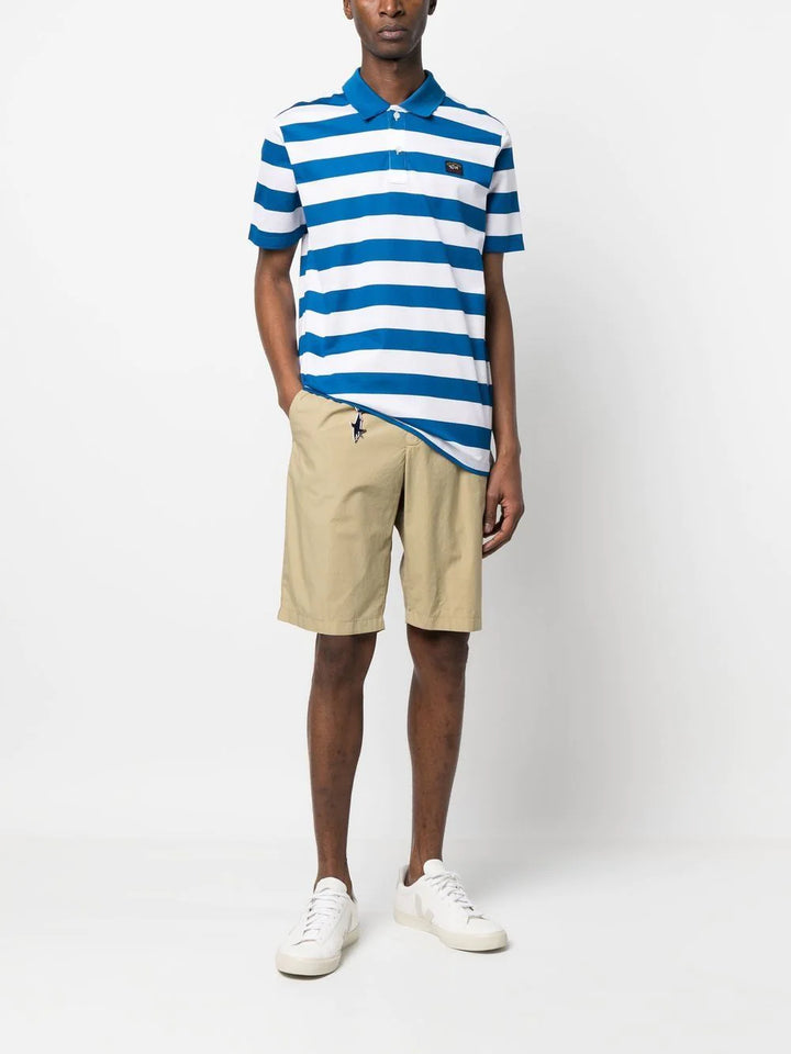 Beige Ultralight Cotton Poplin Stretch Shorts - Paul & Shark - Boutique Jacques International
