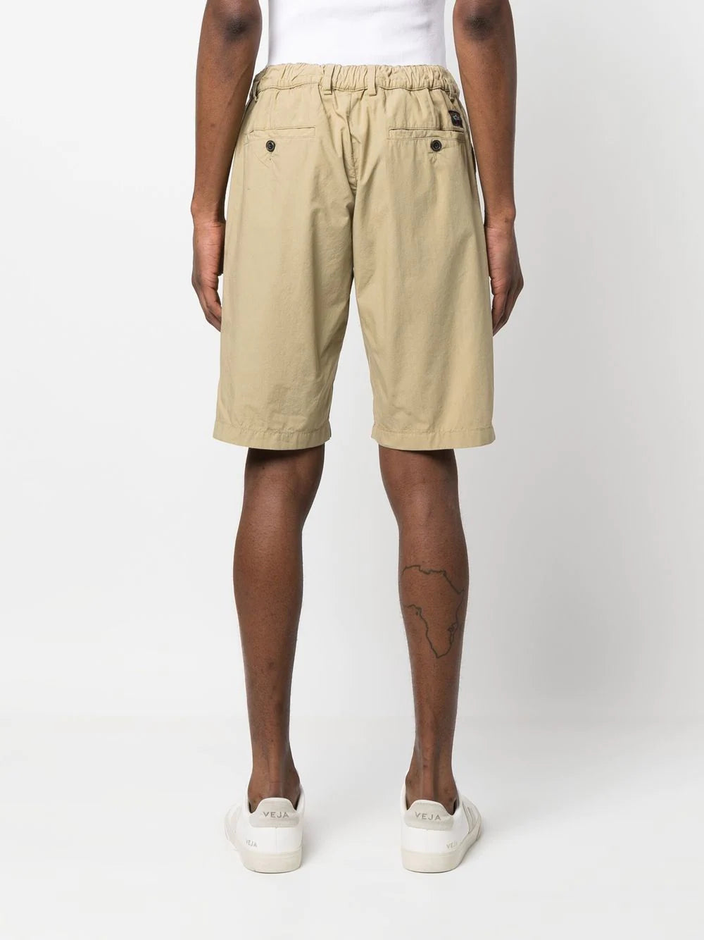 Beige Ultralight Cotton Poplin Stretch Shorts - Paul & Shark - Boutique Jacques International