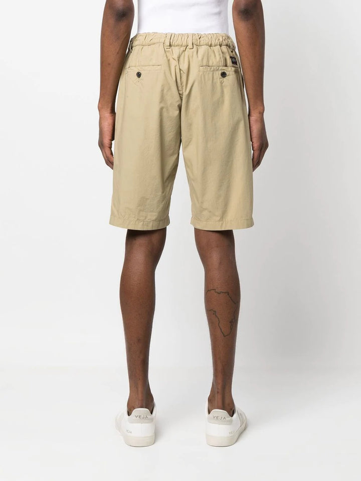 Beige Ultralight Cotton Poplin Stretch Shorts - Paul & Shark - Boutique Jacques International