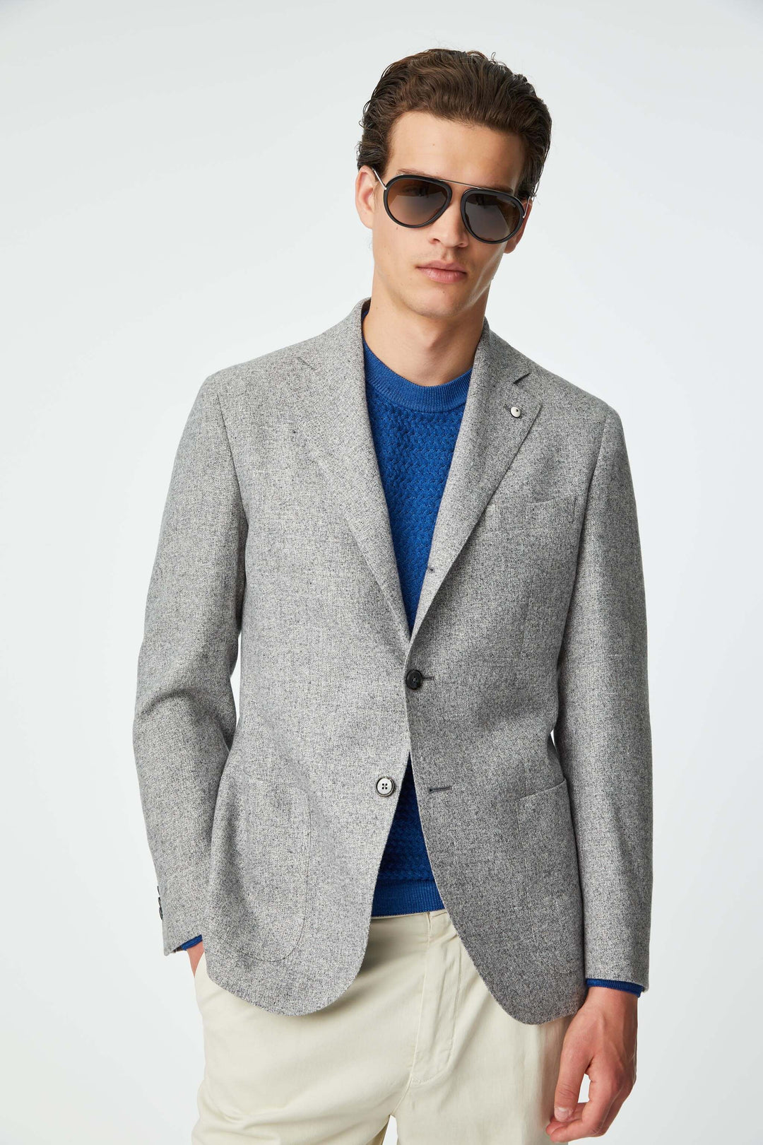 Gray Alpaca Sport Jacket - L.B.M. 1911 - Boutique Jacques International