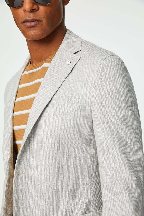 Light Gray Unconstructed Jacket - LBM 1911 - Boutique Jacques International