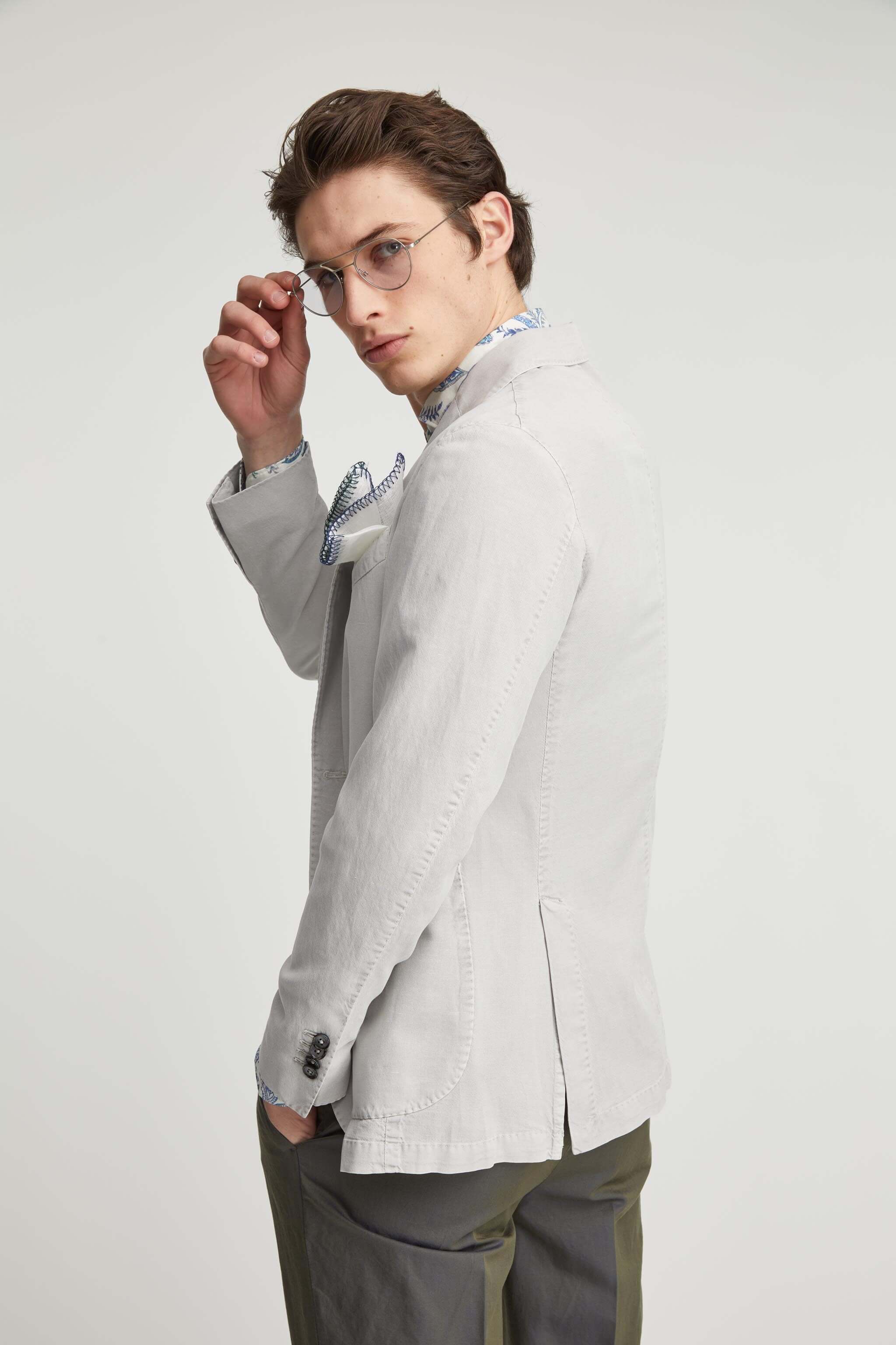 Gray Cotton Sport Coat - L.B.M 1911 - Boutique Jacques International