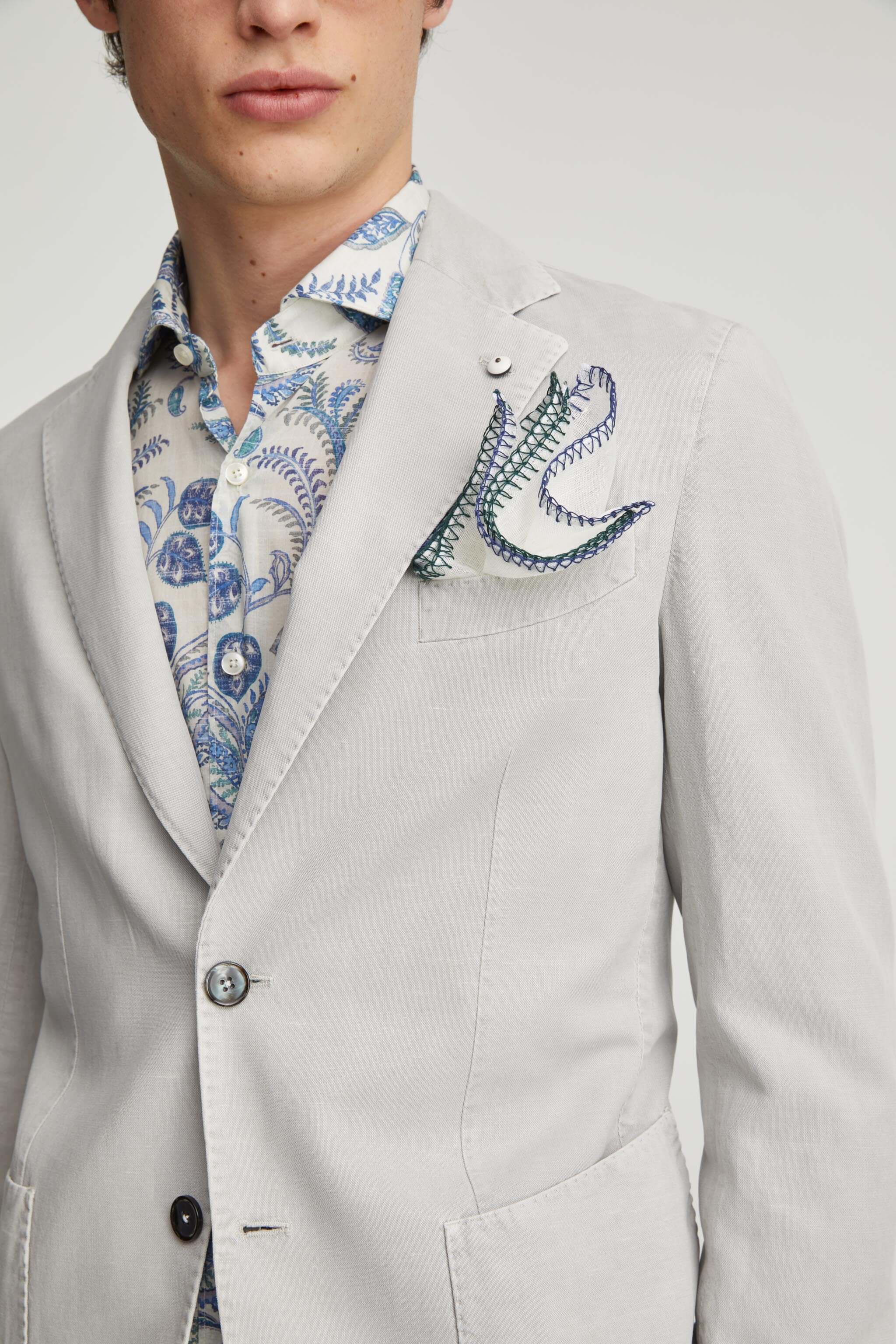 Gray Cotton Sport Coat - L.B.M 1911 - Boutique Jacques International
