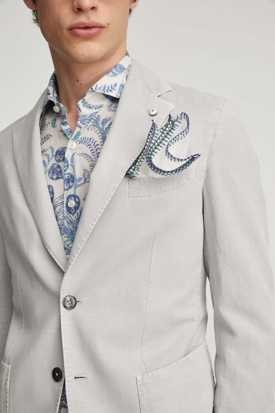 Gray Cotton Sport Coat - L.B.M 1911 - Boutique Jacques International