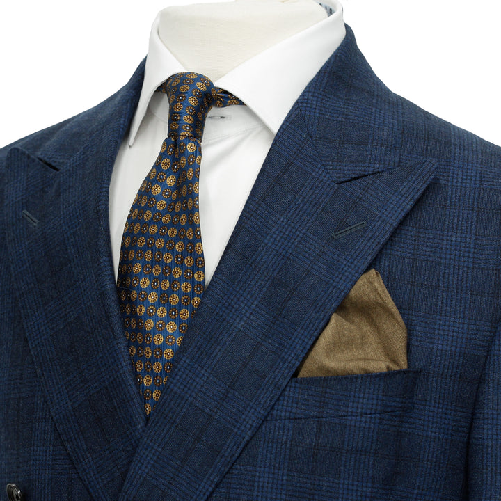 Dark Blue Tonal Check Martin Contemporary Fit Unconstructed Suit - Jack Victor - Boutique Jacques International