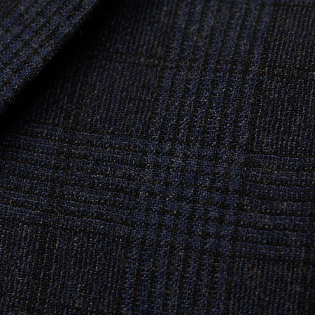 Dark Blue Tonal Check Martin Contemporary Fit Unconstructed Suit - Jack Victor - Boutique Jacques International