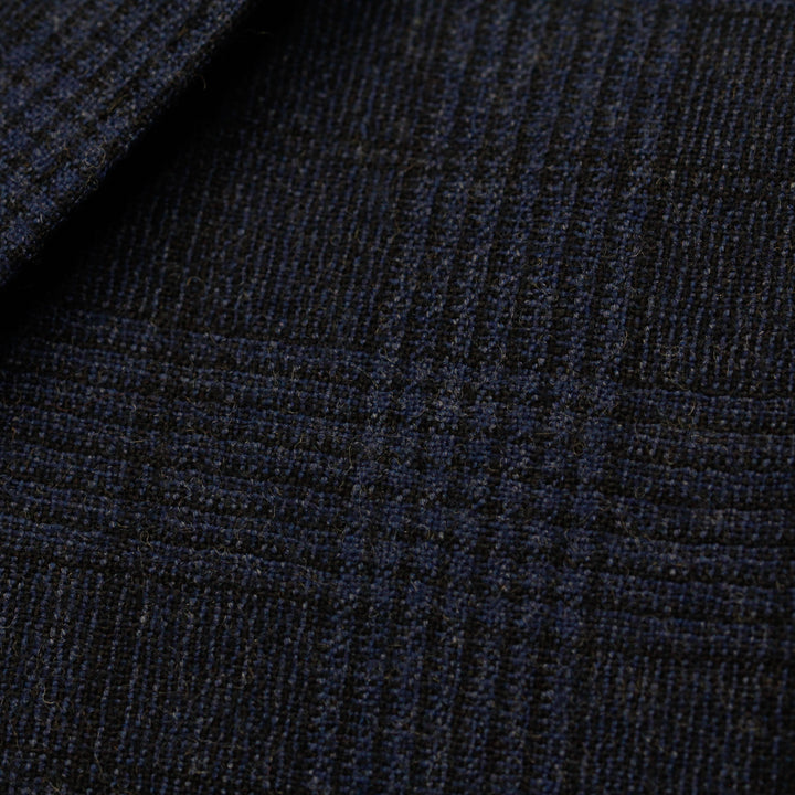 Dark Blue Tonal Check Martin Contemporary Fit Unconstructed Suit - Jack Victor - Boutique Jacques International