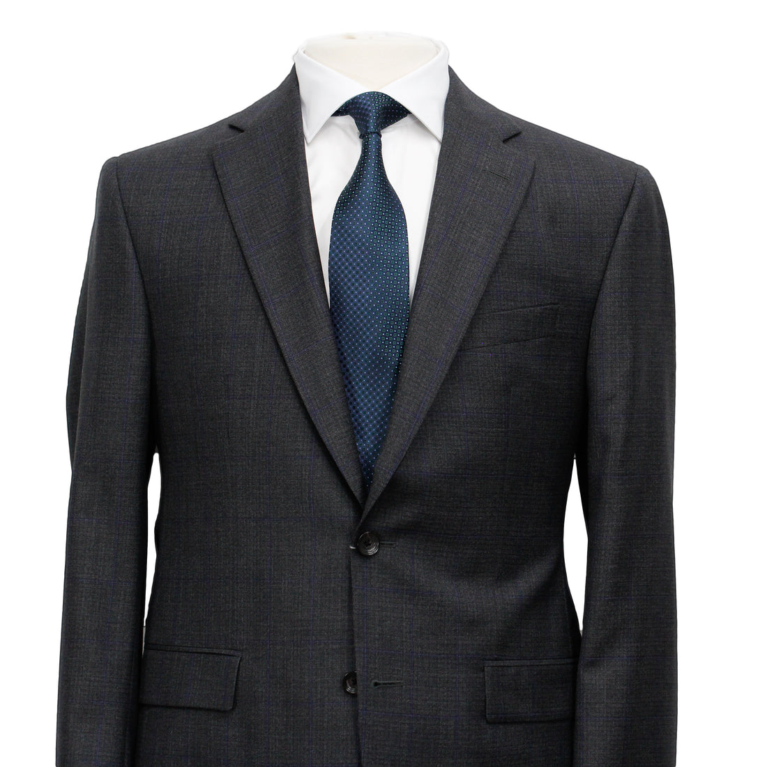 Gray and Blue Neat Check Esprit Modern Fit Suit - Jack Victor - Boutique Jacques International