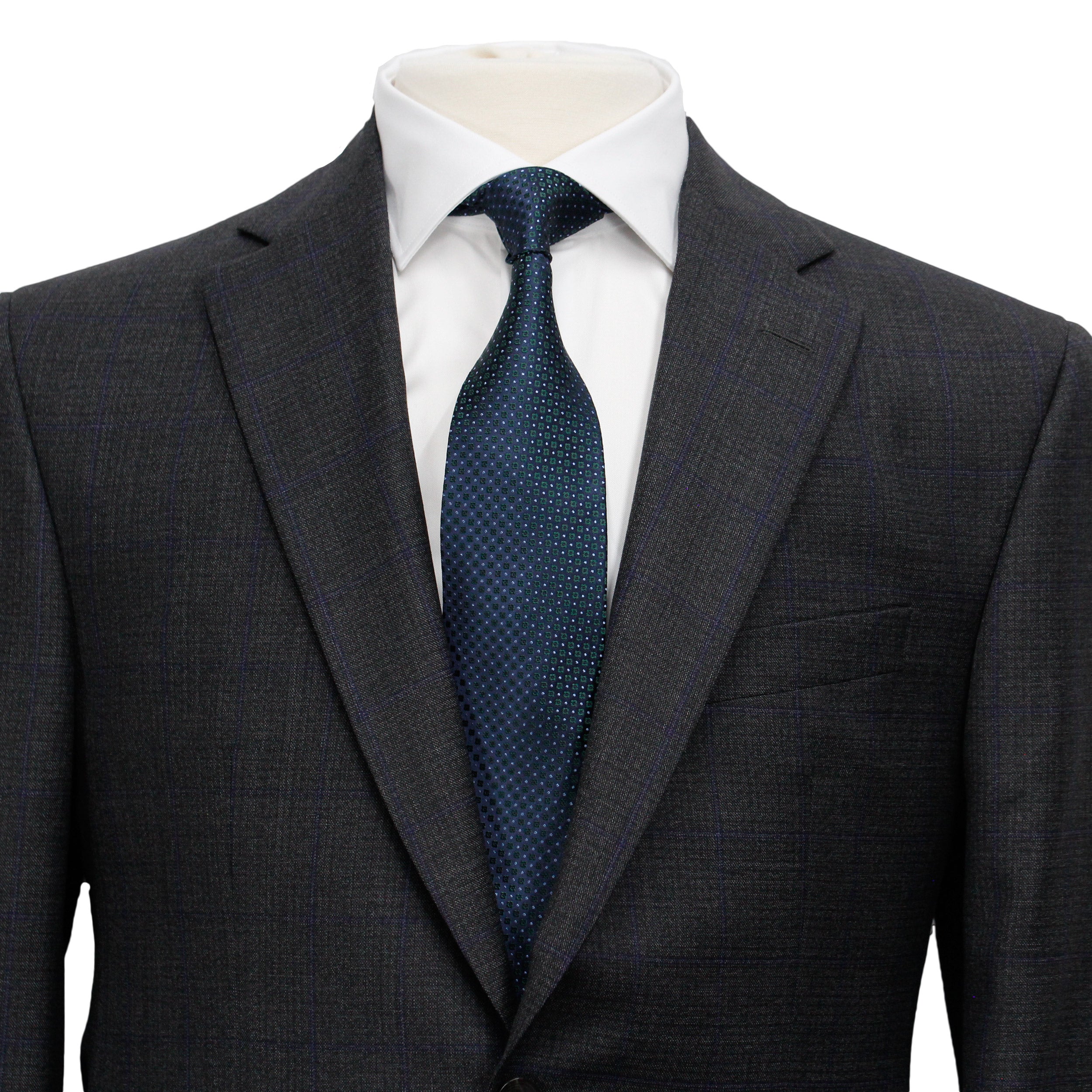 Gray and Blue Neat Check Esprit Modern Fit Suit - Jack Victor - Boutique Jacques International