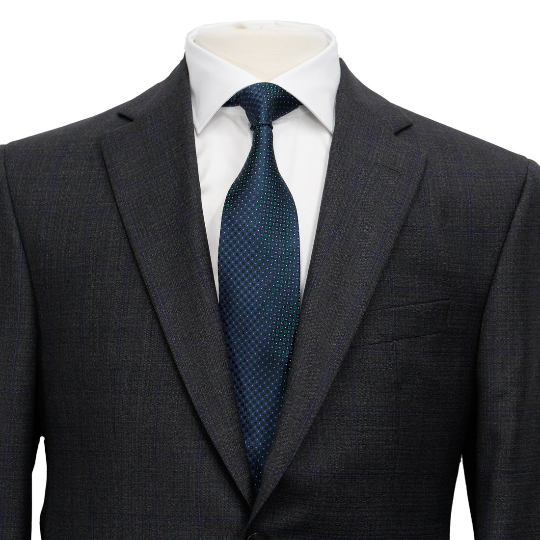 Gray and Blue Neat Check Esprit Modern Fit Suit - Jack Victor - Boutique Jacques International