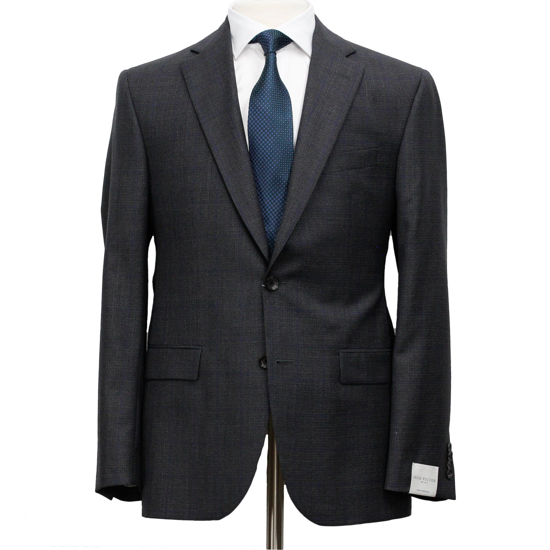 Gray and Blue Neat Check Esprit Modern Fit Suit - Jack Victor - Boutique Jacques International