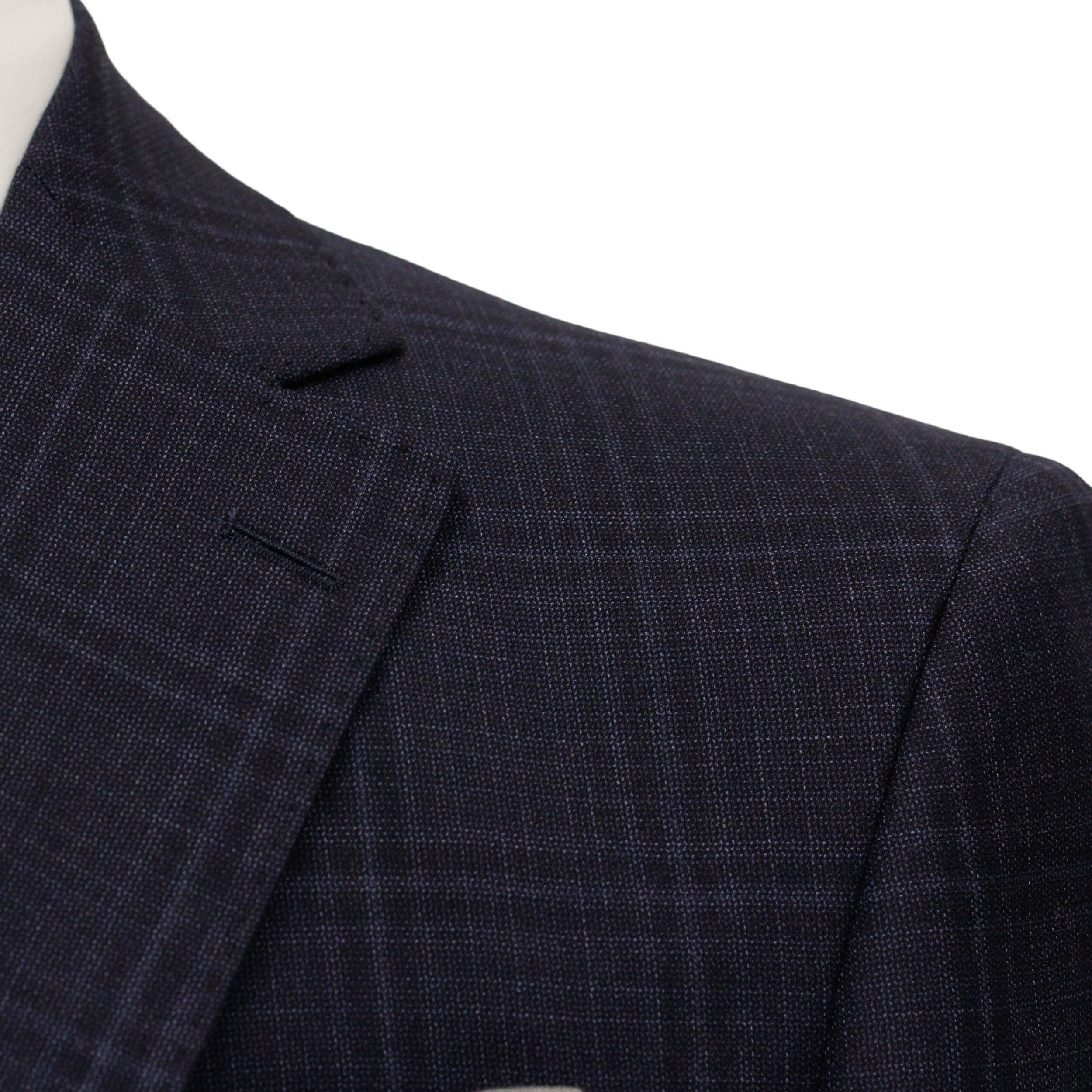 Dark Blue Tonal Check Urban Slim Fit Wool Suit - Jack Victor - Boutique Jacques International
