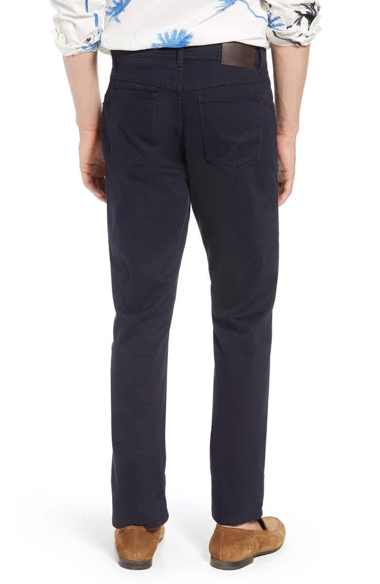 Blue stretch-cotton five-pocket casual trousers by Brax, regular fit