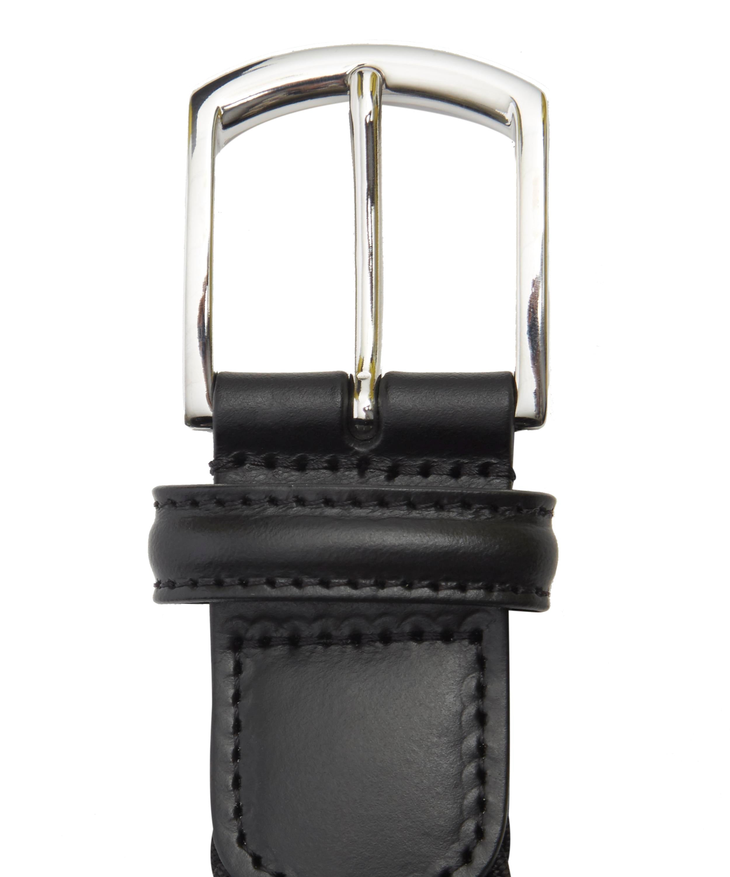 Solid Black Woven Belt - Anderson's - Boutique Jacques International