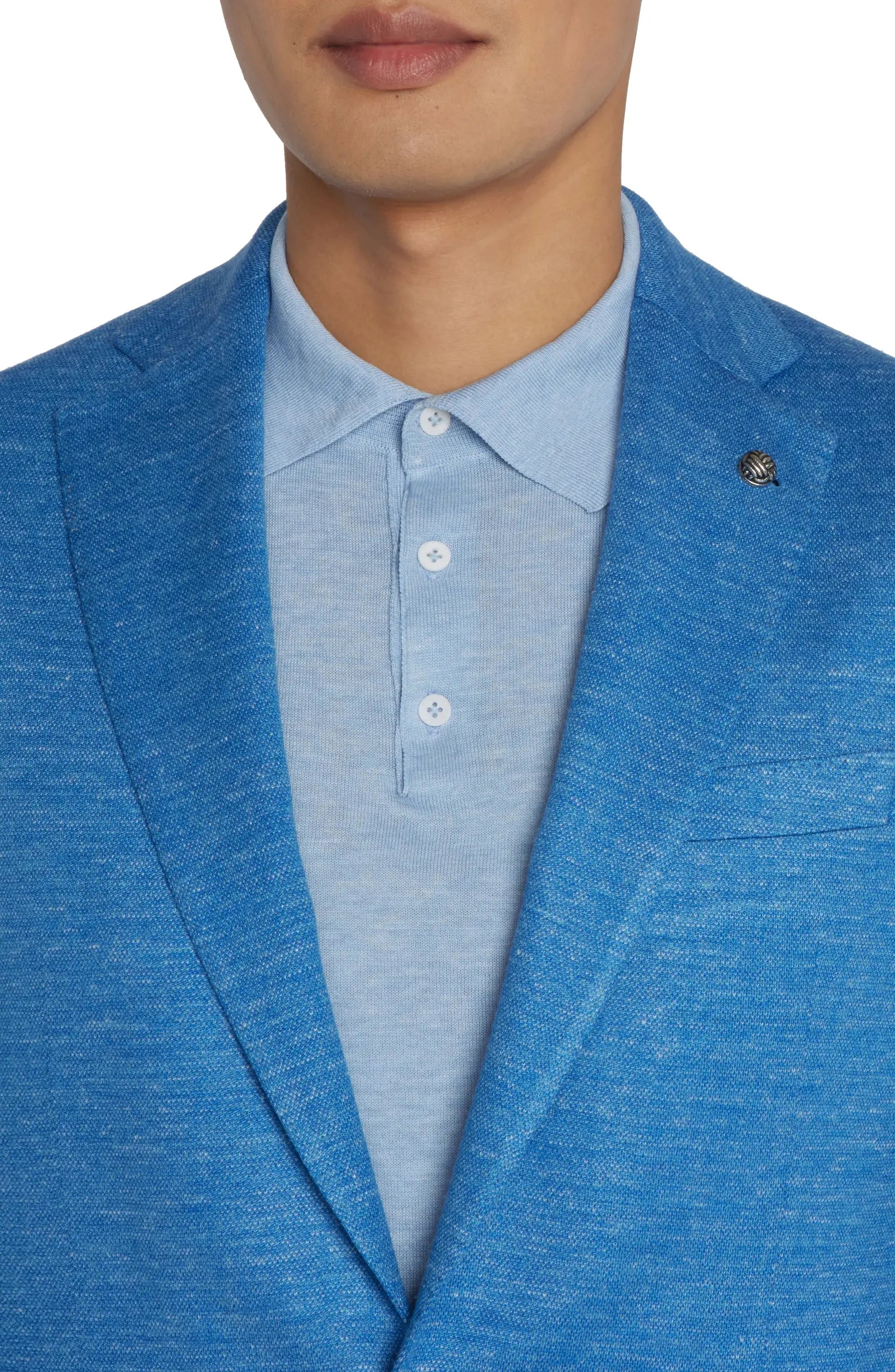 Light Blue Hartford Contemporary Fit Loro Piana Jersely Knit Sport Jacket - Jack Victor - Boutique Jacques International