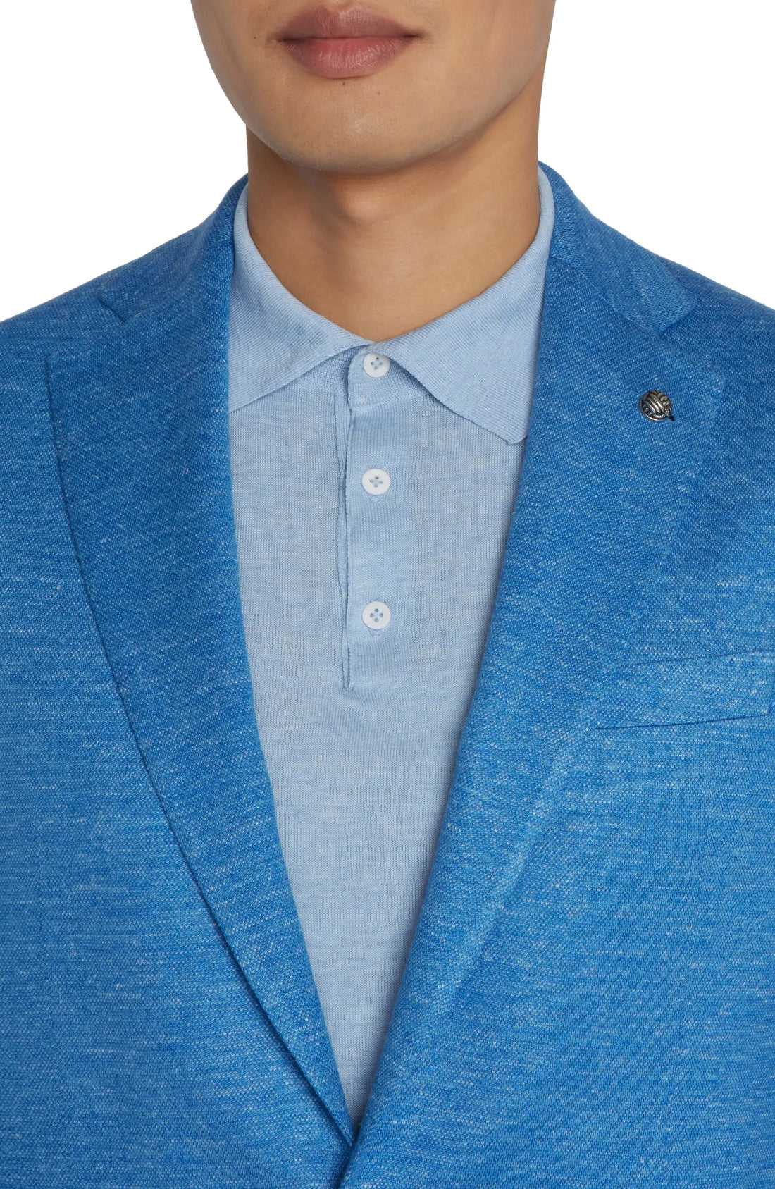 Light Blue Hartford Contemporary Fit Loro Piana Jersely Knit Sport Jacket - Jack Victor - Boutique Jacques International