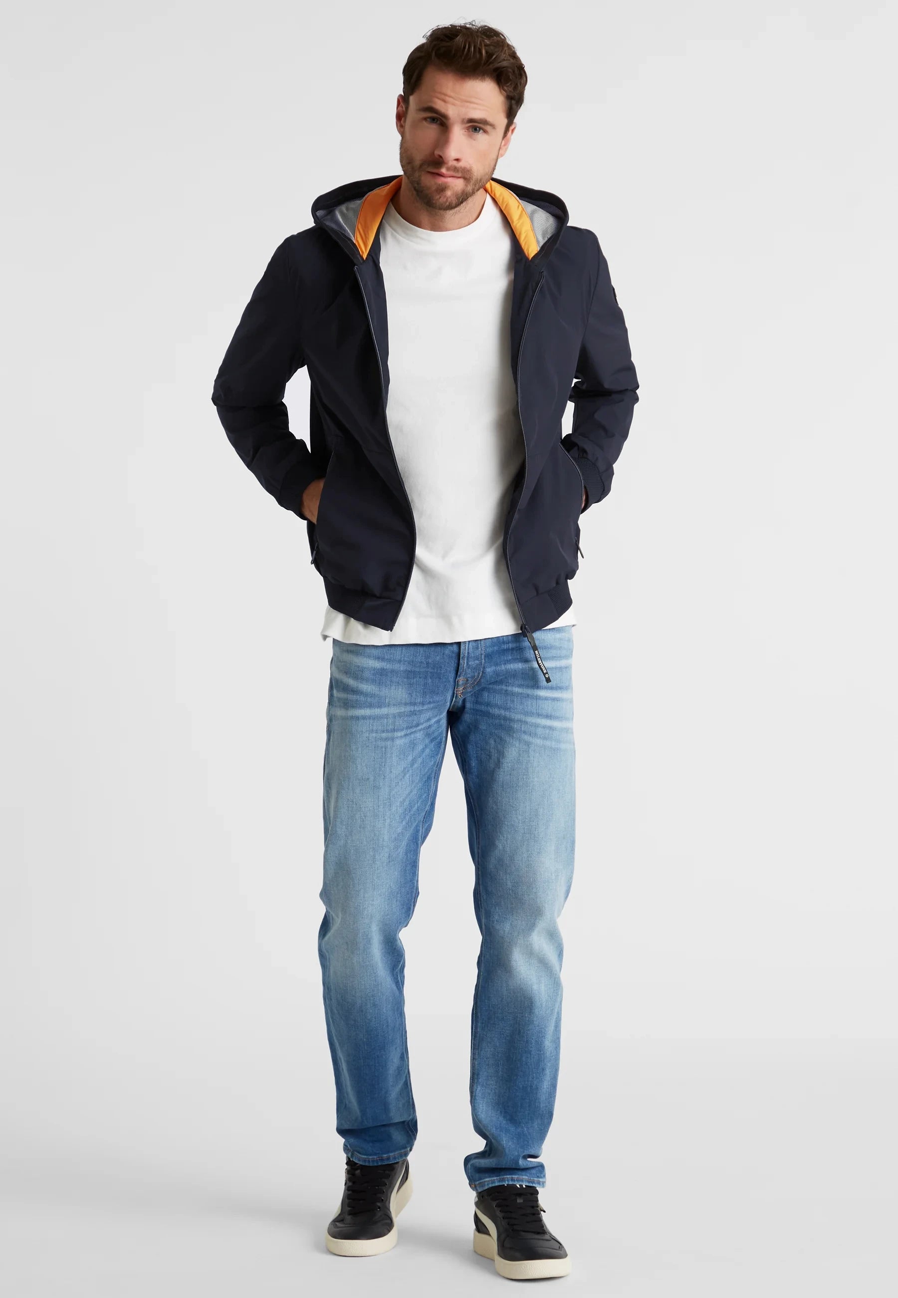 Lightweight Blue Bomber Jacket - Milestone - Boutique Jacques International