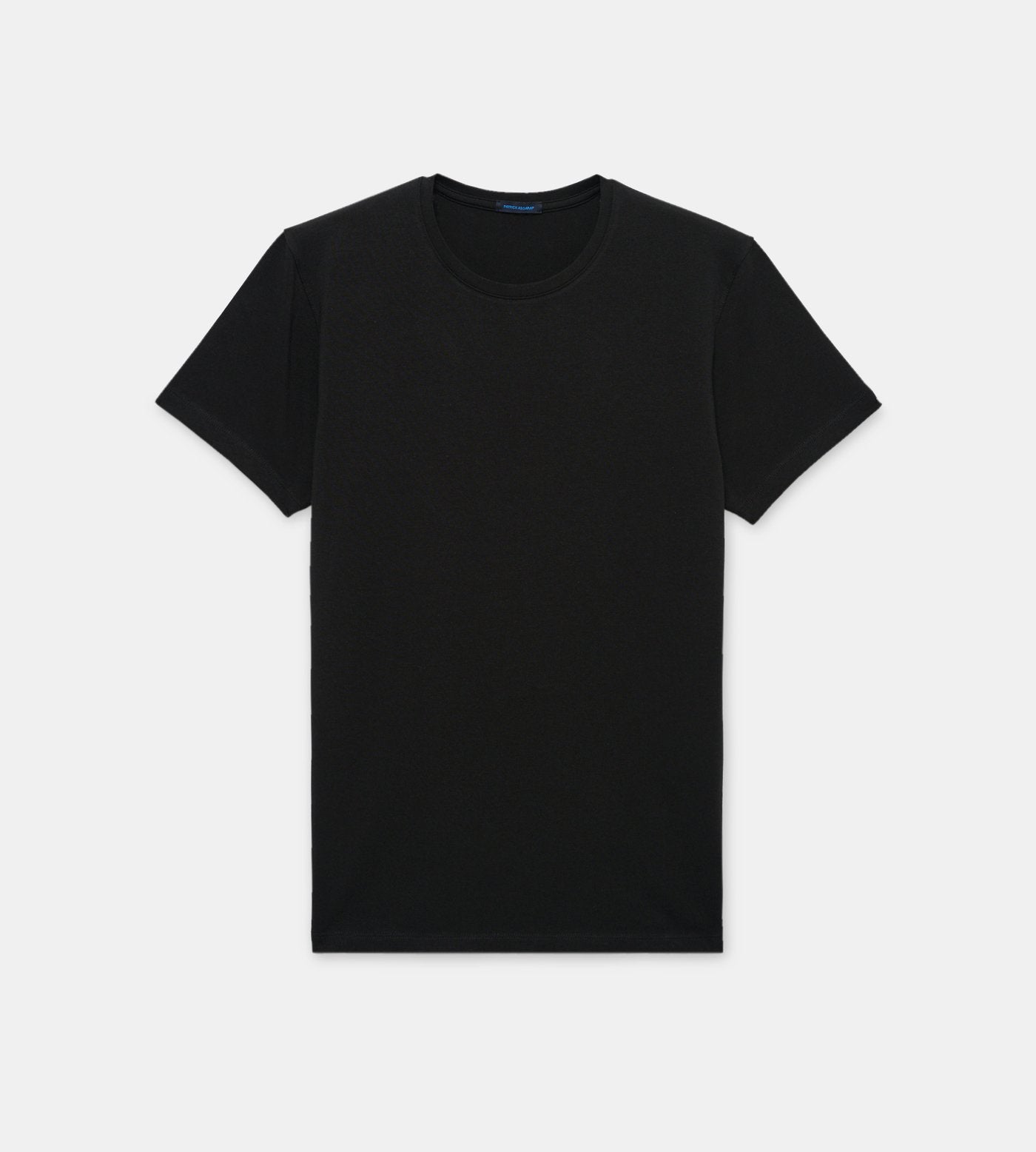 Iconic Black Pima Stretch Short Sleeve Crew Neck - PATRICK ASSARAF - Boutique Jacques International