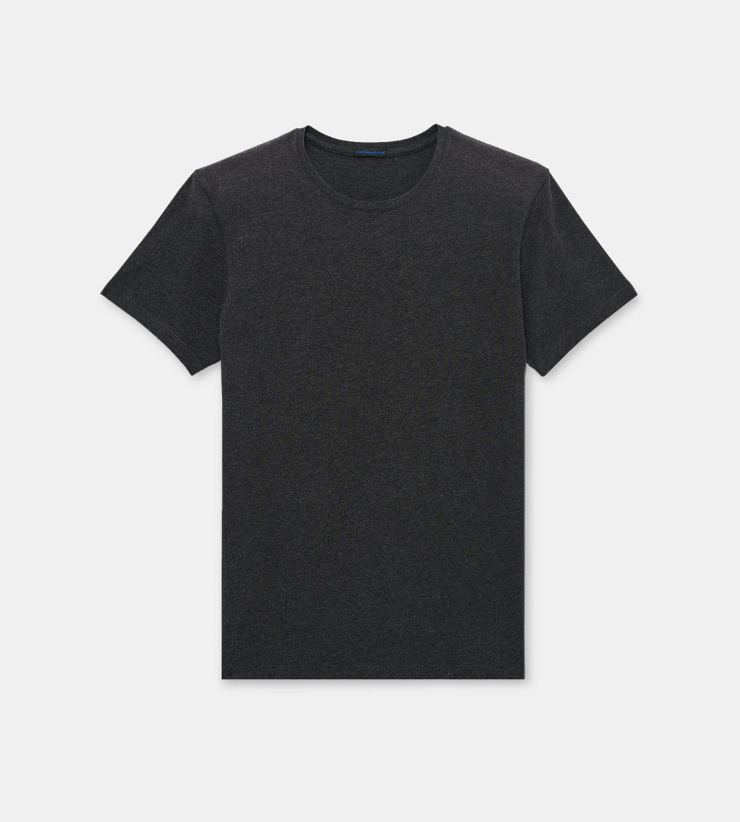 Charcoal Pima Stretch Short Sleeve Crew Neck - Patrick Assaraf - Boutique Jacques International