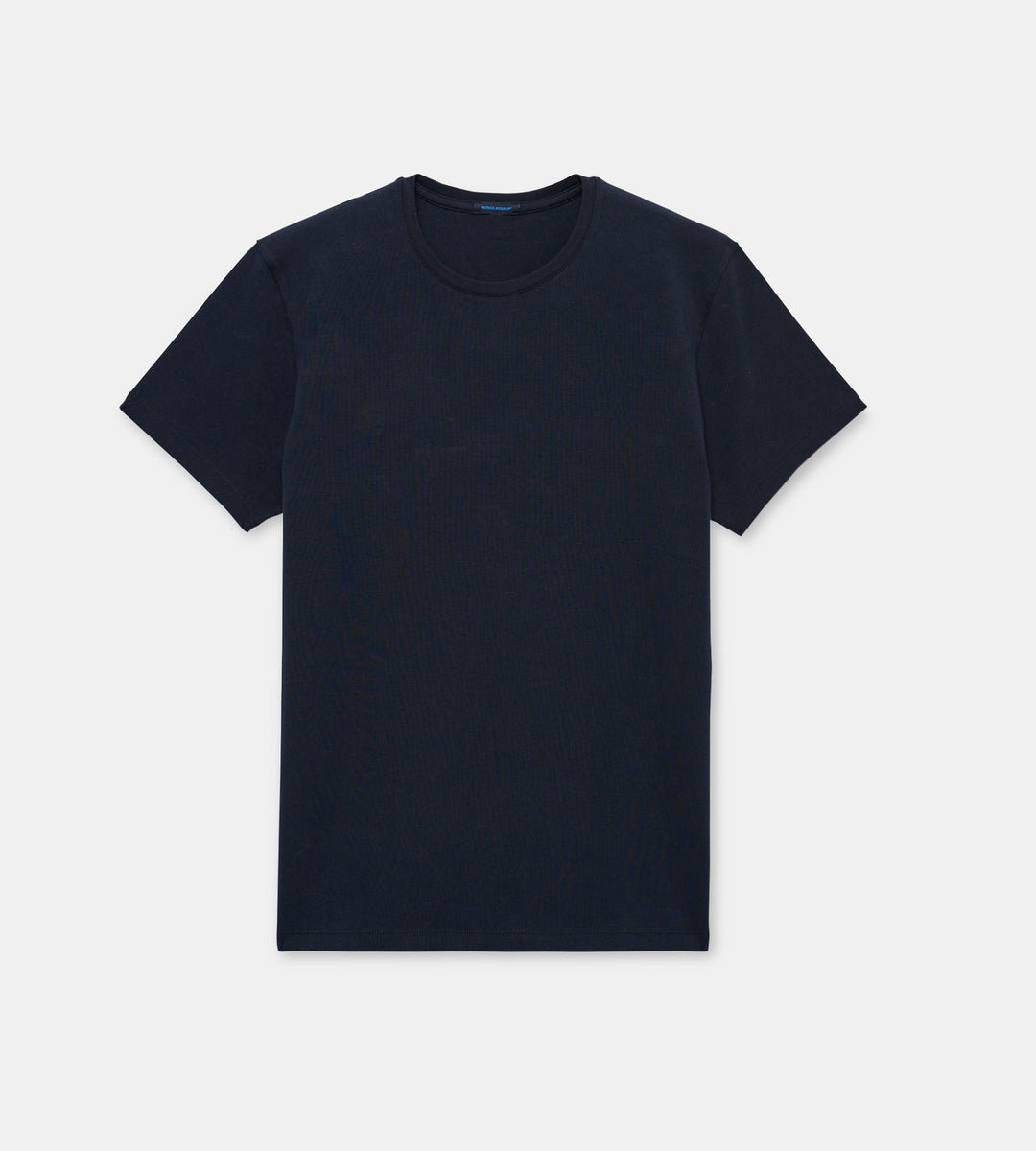 Iconic Midnight Blue Pima Stretch Short Sleeve Crew Neck - PATRICK ASSARAF - Boutique Jacques International