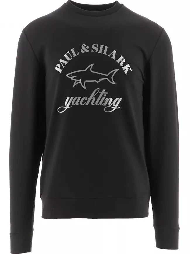 Black Cotton Crewneck Sweatshirt - Paul & Shark - Boutique Jacques International