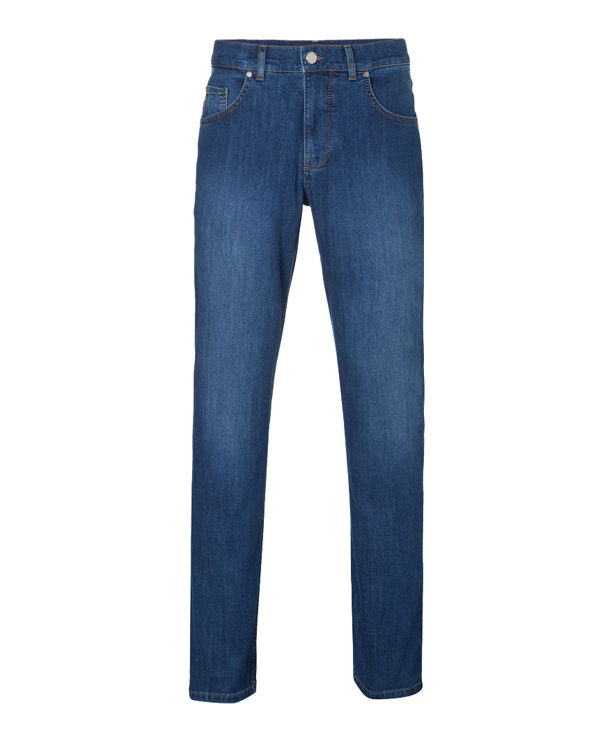 Brax - Regular Used Blue Masterpiece Cooper Jeans - Boutique Jacques International