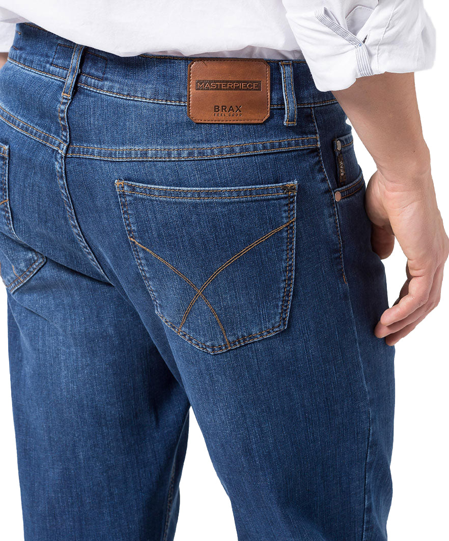 Brax - Regular Used Blue Masterpiece Cooper Jeans - Boutique Jacques International