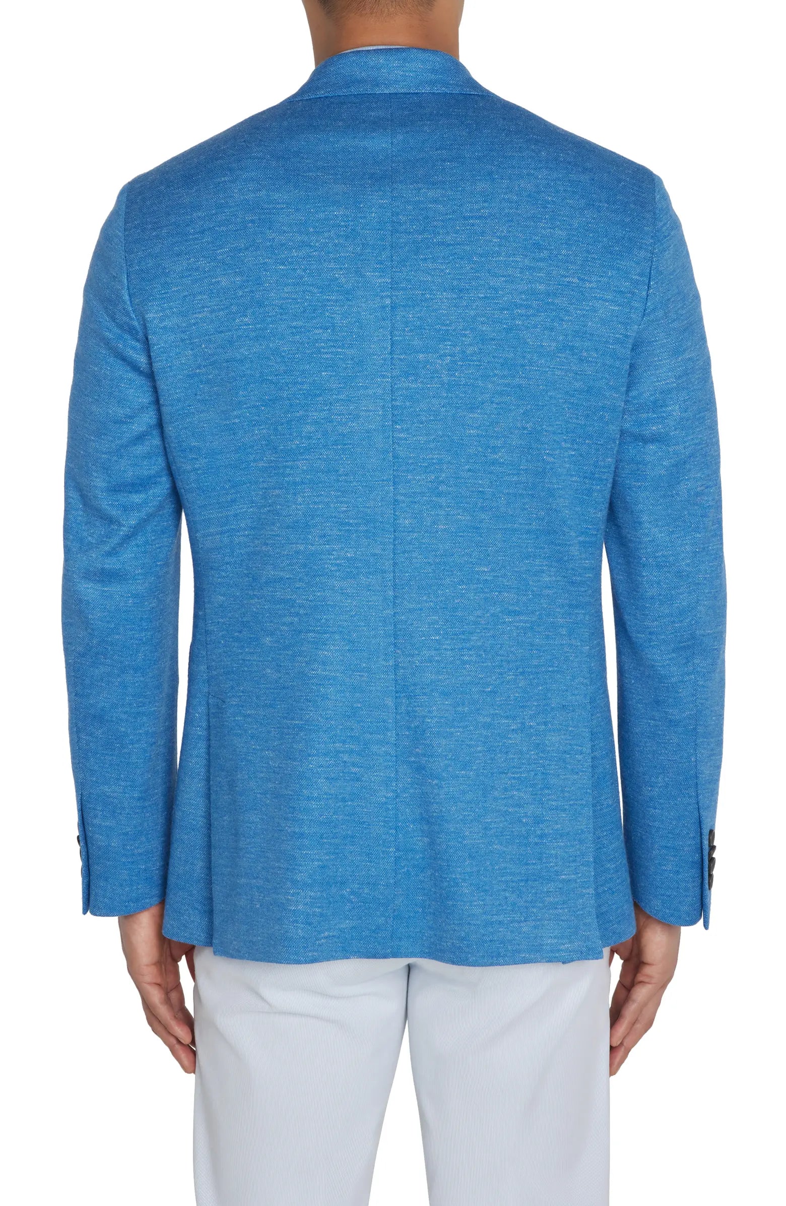 Light Blue Hartford Contemporary Fit Loro Piana Jersely Knit Sport Jacket - Jack Victor - Boutique Jacques International
