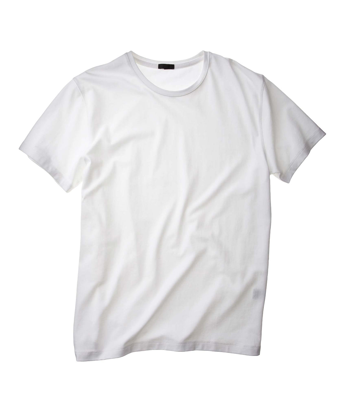 Iconic White Pima Stretch Short Sleeve Crew Neck - Patrick Assaraf - Boutique Jacques International
