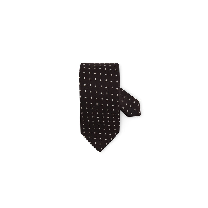 Brown Dotted Silk Tie - Stenströms - Boutique Jacques International