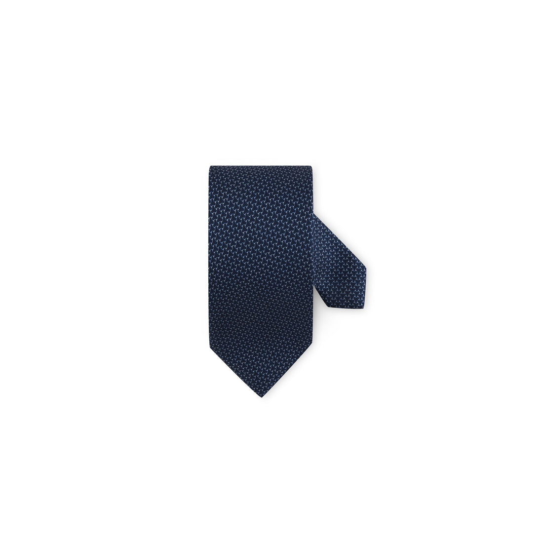 Blue Patterned Silk Tie - Stenströms - Boutique Jacques International