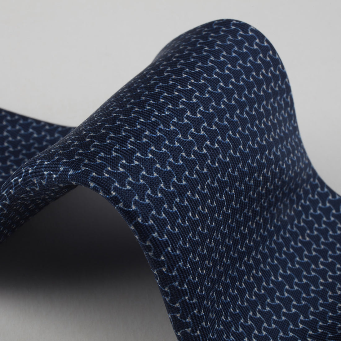 Blue Patterned Silk Tie - Stenströms - Boutique Jacques International
