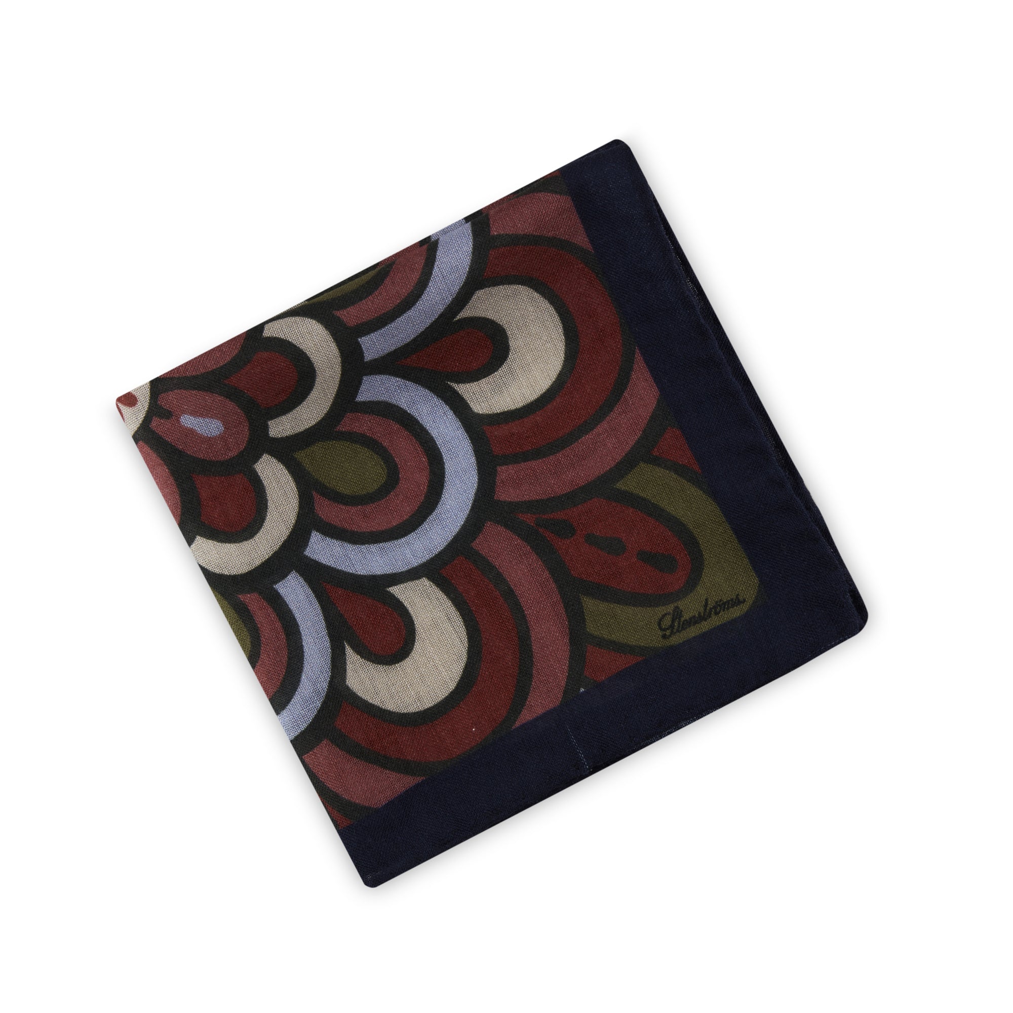 Flower Patterned Wool Silk Hankie - Stenströms - Boutique Jacques International
