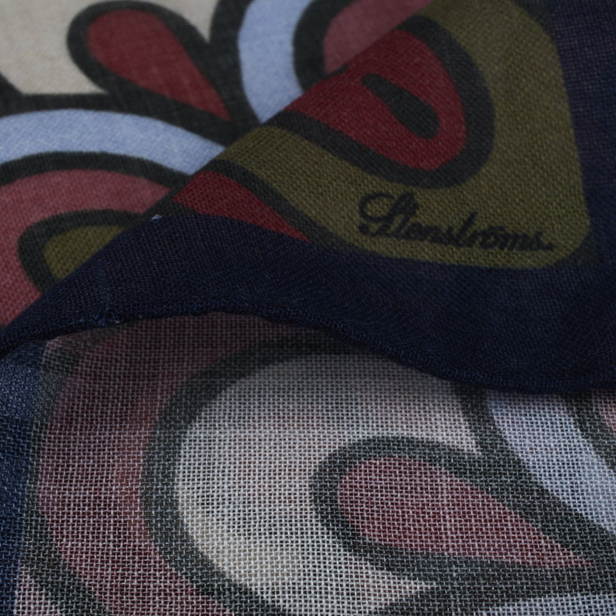Flower Patterned Wool Silk Hankie - Stenströms - Boutique Jacques International