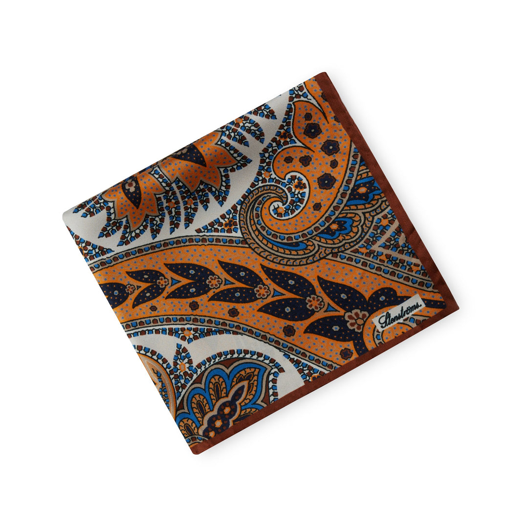 Orange Paisley Silk Hankie - Stenströms - Boutique Jacques International