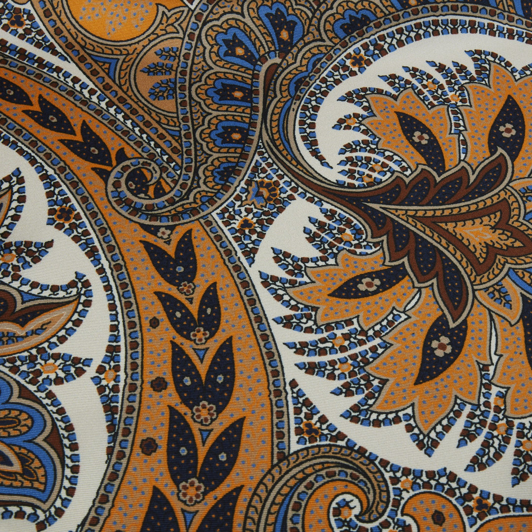 Orange Paisley Silk Hankie - Stenströms - Boutique Jacques International