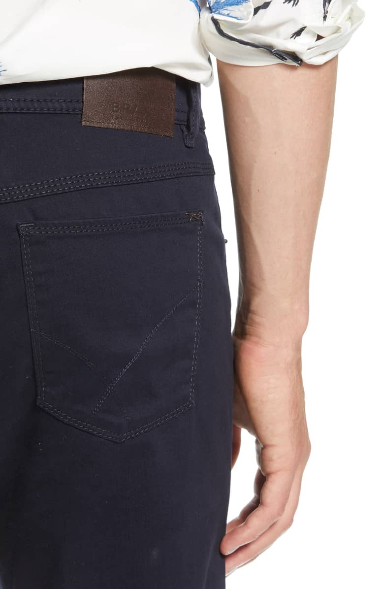 Blue stretch-cotton five-pocket casual trousers by Brax, regular fit