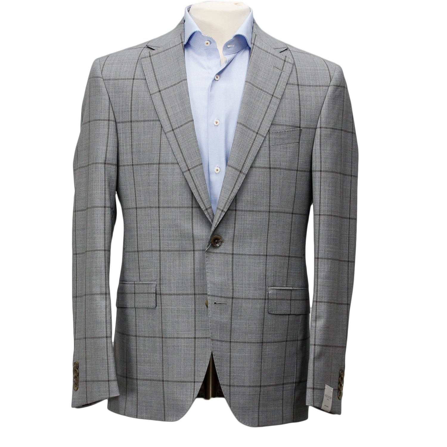 Gray Tonal Windowpane Check Esprit Modern Fit Suit - Jack Victor - Boutique Jacques International