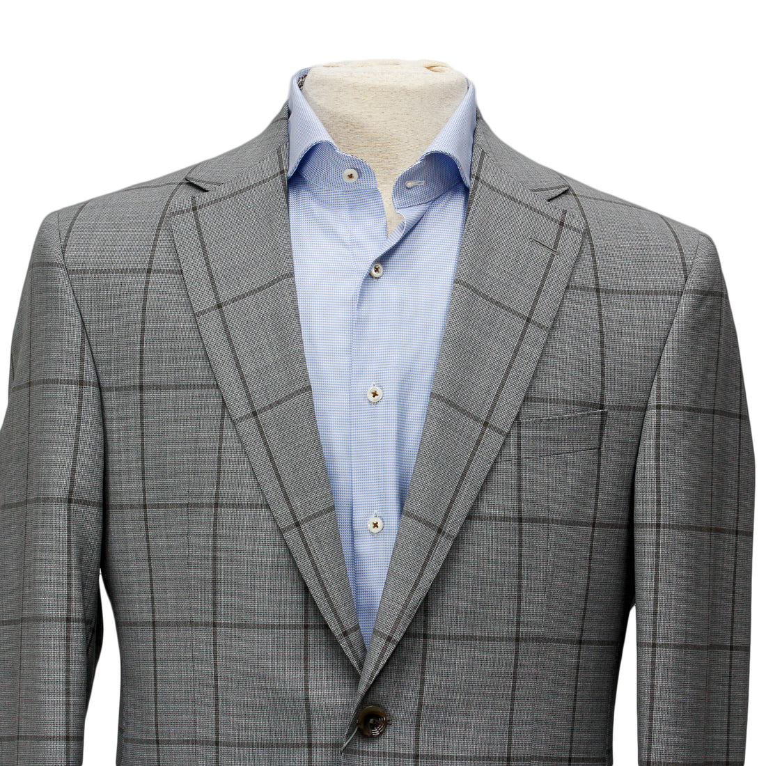 Gray Tonal Windowpane Check Esprit Modern Fit Suit - Jack Victor - Boutique Jacques International